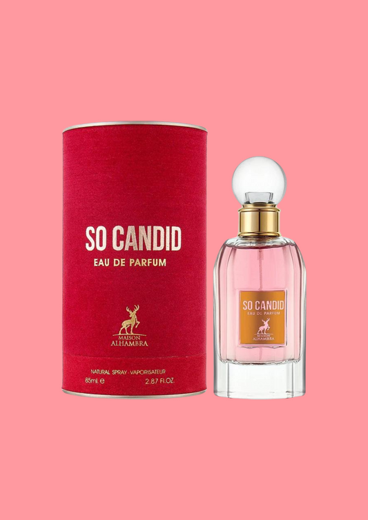 Inspirado en Scandal- Maison Alhambra So Candid 85ML Eau de Parfum para mujer