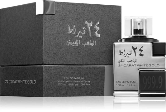 Lattafa - Oro blanco de 24 quilates 100ML Eau de Parfum unisex